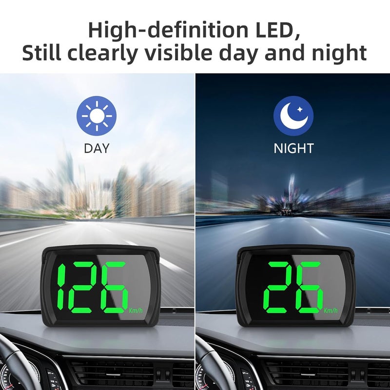 wiiiw GPS Speedometer Digital Speedometer for Car MPH Speedometer Plug & Play Head Up Display for Car Compatible with All Vehicle Models Equipped with a USB Port - Image 3